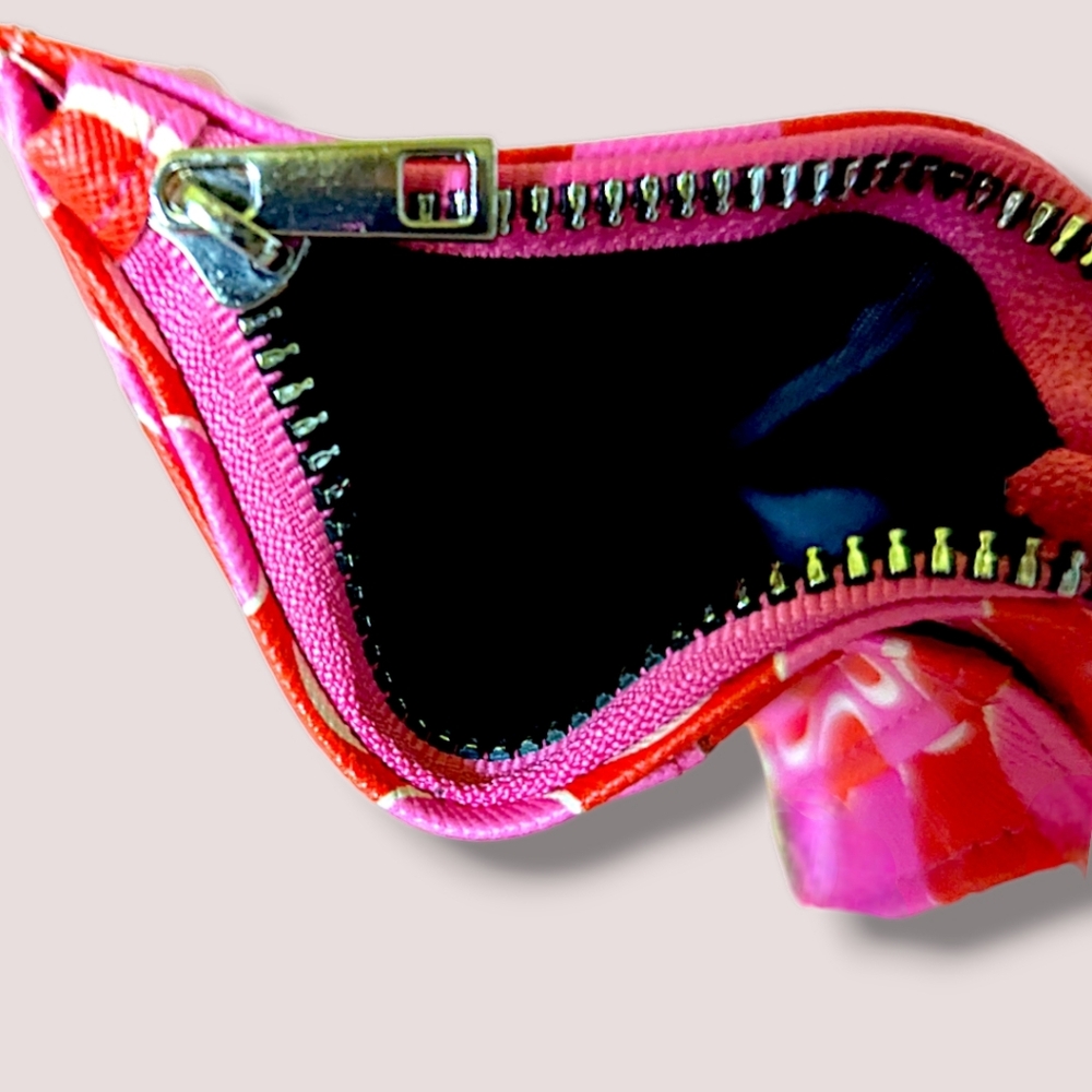 😎👛4/$20 Super Cute Pink Clip-On Card Carrier with Zip Change Compartment - Picture 5 of 7